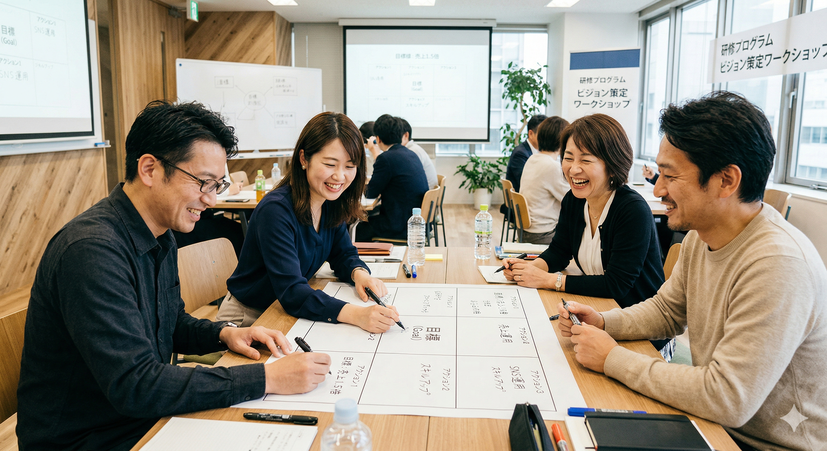 マンダラチャート研修の様子